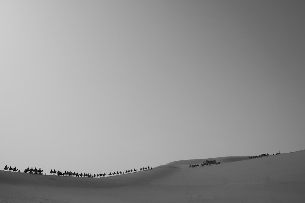 people walking on snow covered field during daytime