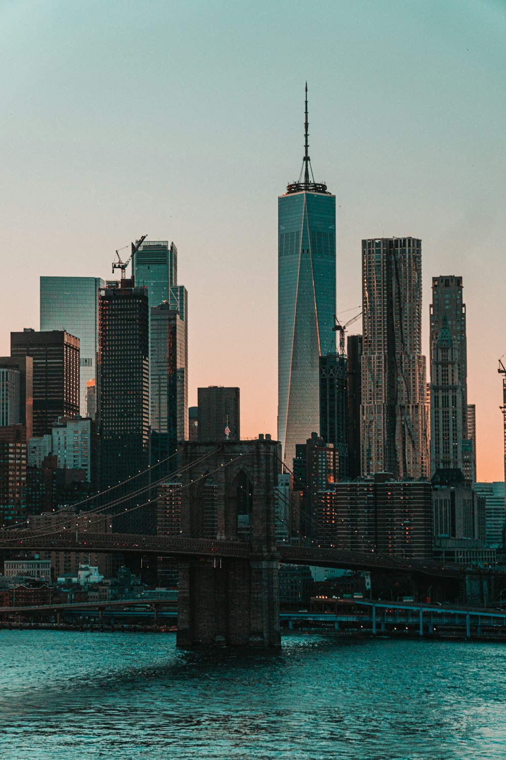 city skyline under white sky during daytime