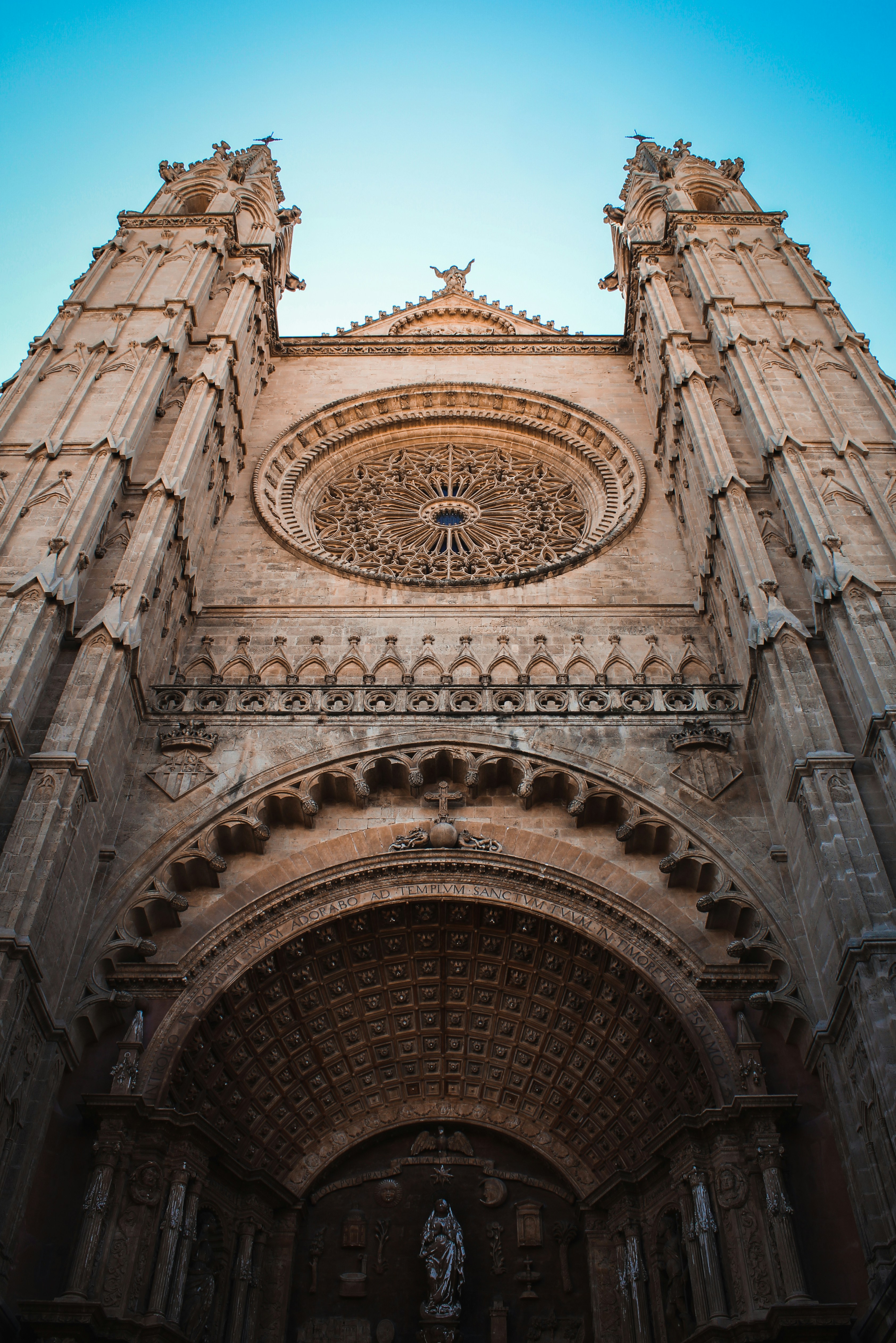 low angle photography of brown concrete building