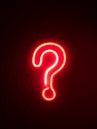 red letters neon light