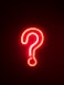 red letters neon light