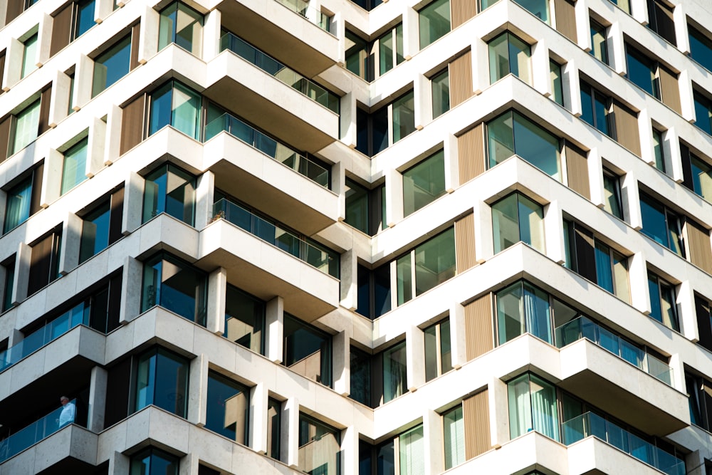 a very tall building with lots of windows