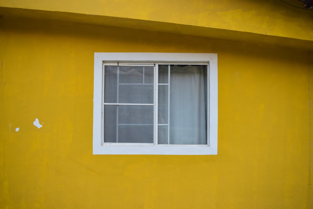 white wooden framed glass window