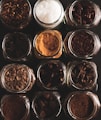 brown and silver round containers