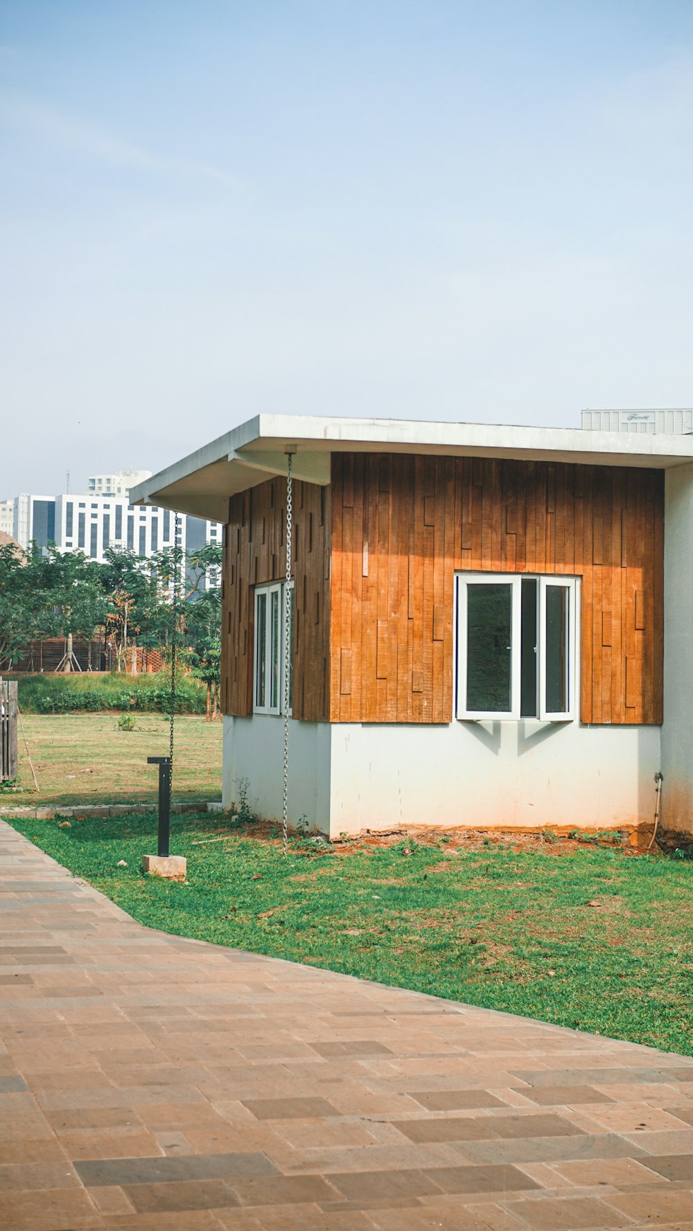 brown and white wooden house