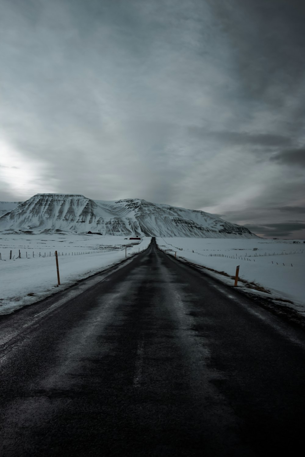 snow covered mountain during daytime