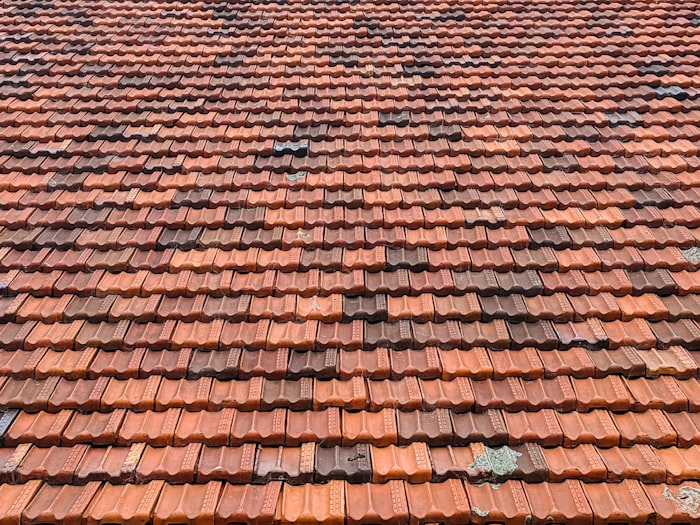 Pitched roof tile detail