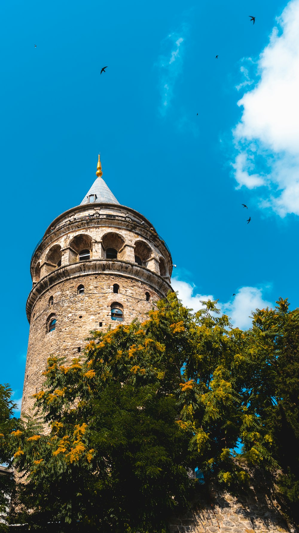 brown concrete tower under blue sky during daytime