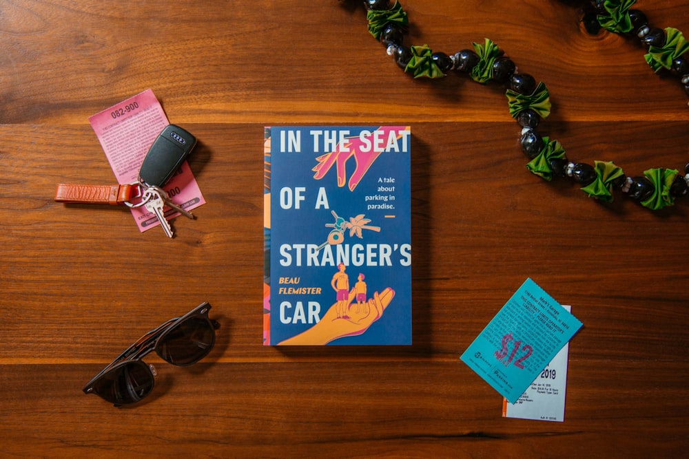 a book sitting on top of a wooden table