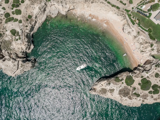 aerial view of body of water during daytime in Vilamoura Portugal