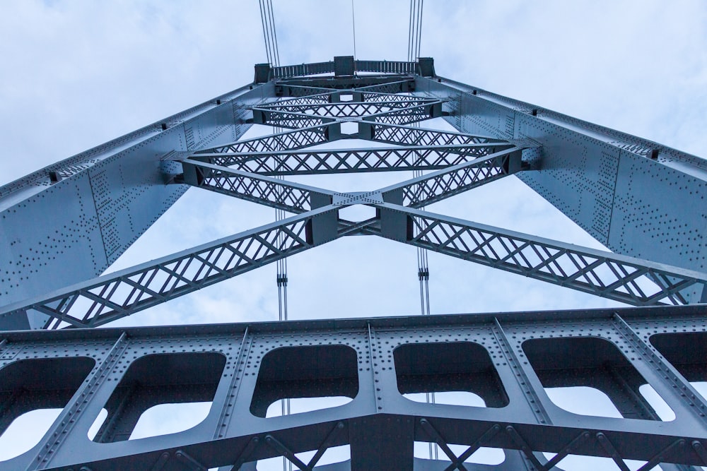 gray metal bridge under white sky during daytime