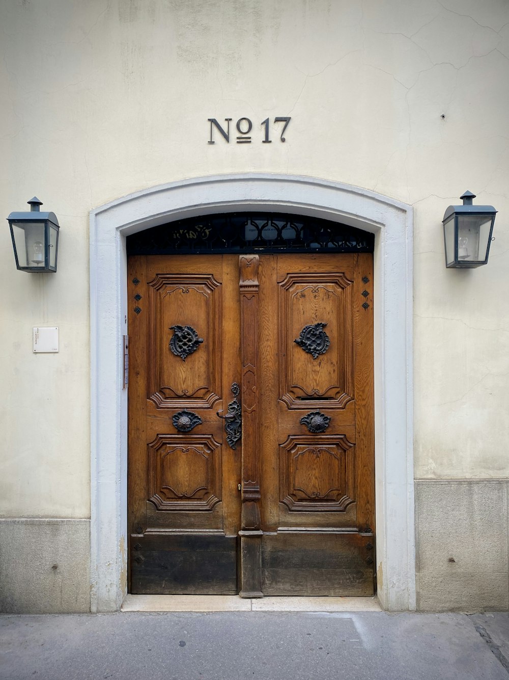 a couple of wooden doors sitting next to each other