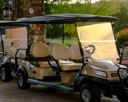 SAAG image of white and black golf cart