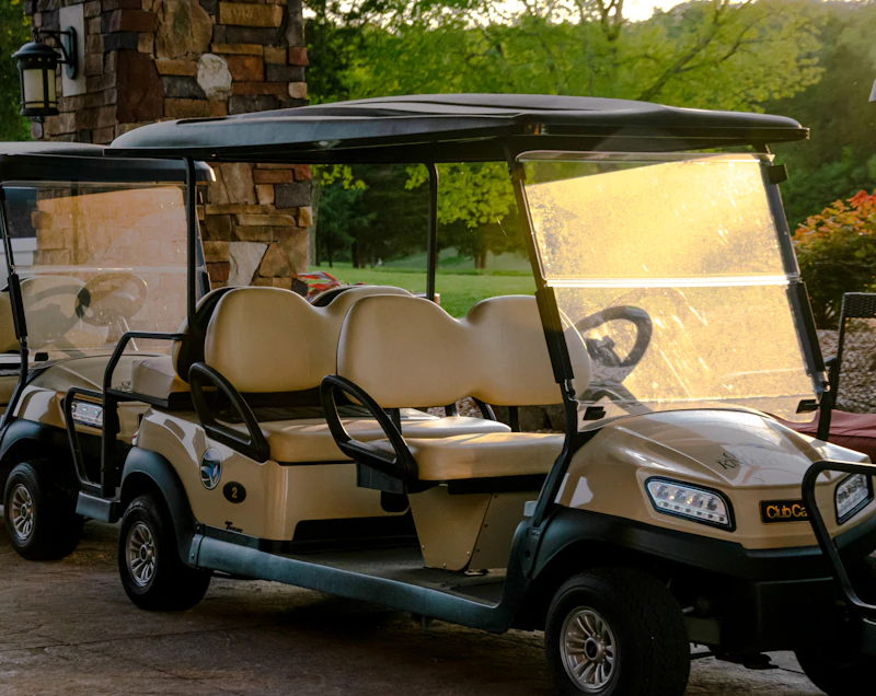 Meadow Classic, a white and black two-tone golf cart