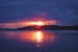 body of water during sunset