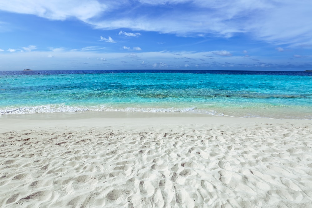 Soft Wave Lapped The Sandy Beach Summer Background Stock Photo