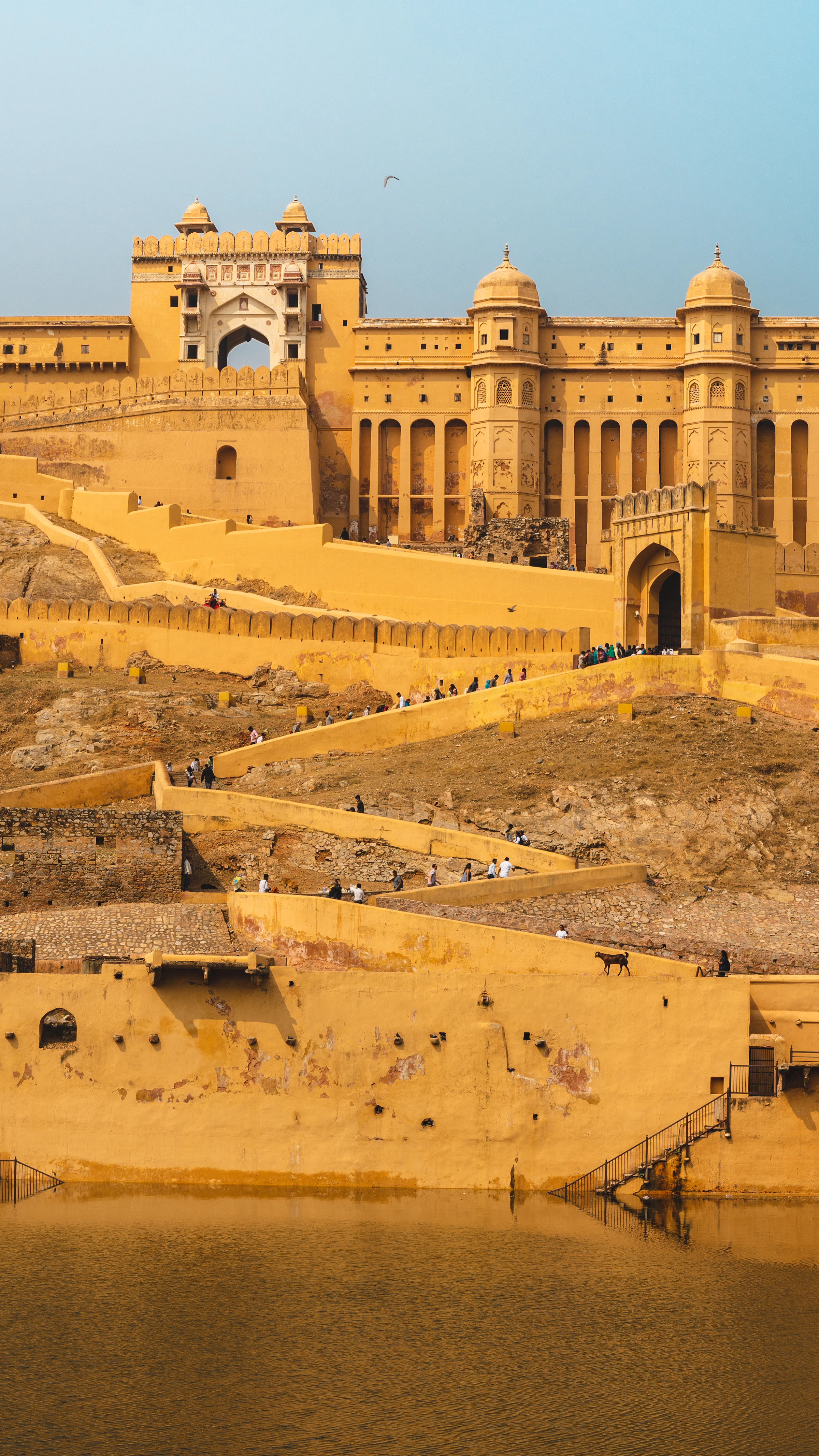 Walkways and ramparts of Amber Fort, Jaipur