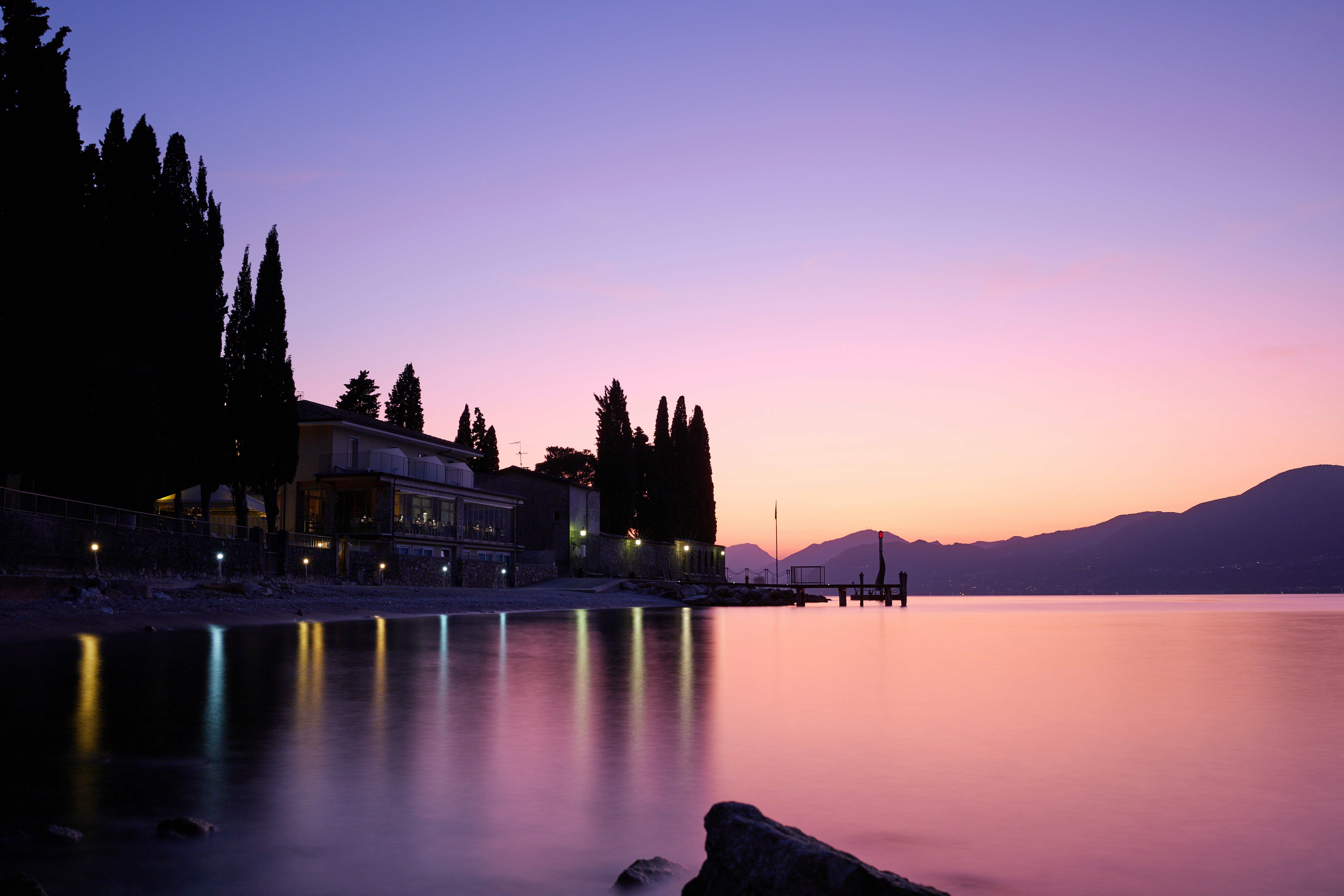 Lake Garda in soft evening light.