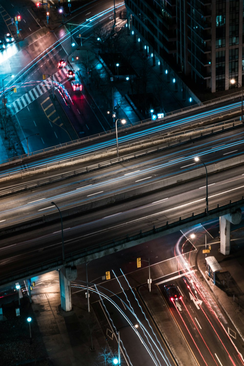 time lapse photography of cars on road during nighttime