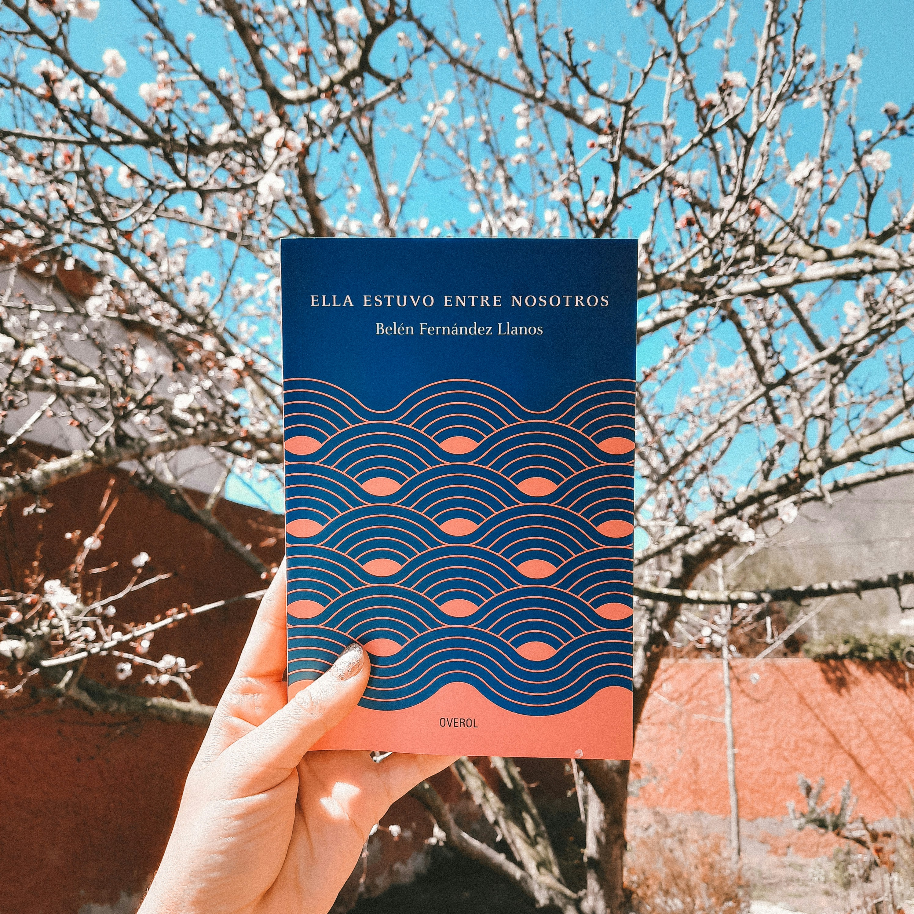 person holding blue and white book