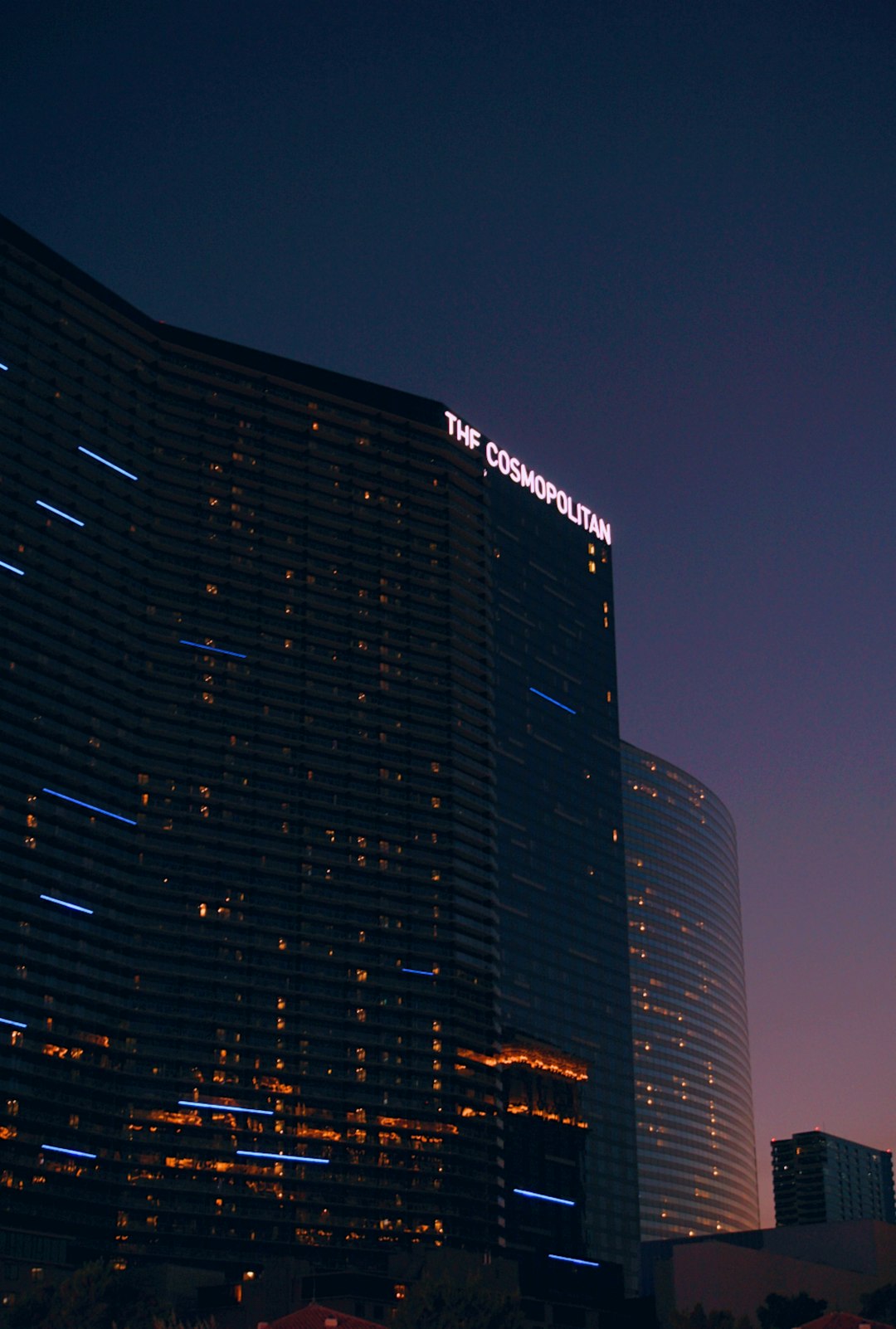 black high rise building during night time