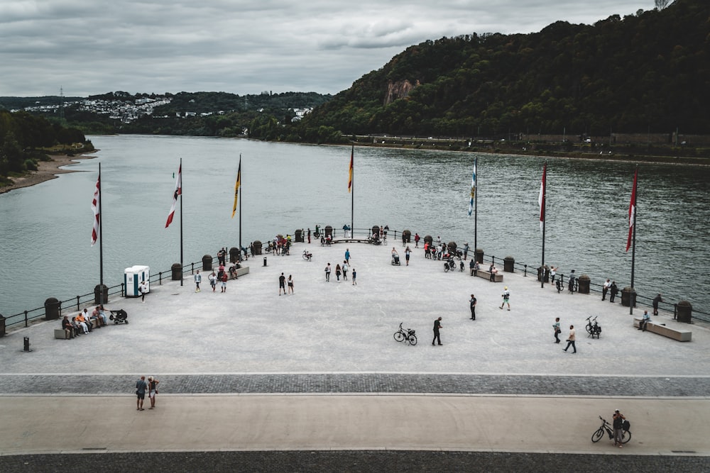 people on beach during daytime