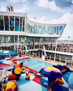 white and blue ship on sea during daytime