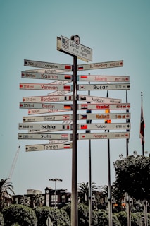 white and red street sign