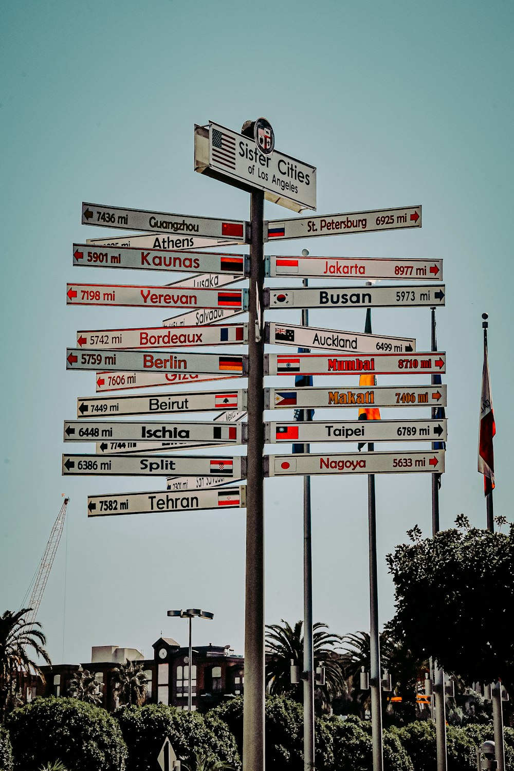 white and red street sign