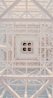 white metal frame with glass windows