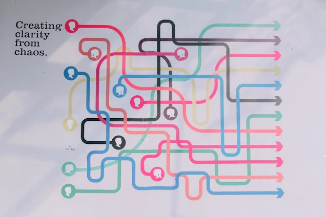 A vibrant network map illustrating connections between businesses and diverse funding vendors.