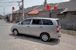 A family taxi van parked in a residential neighborhood in Hawalli, Kuwait.