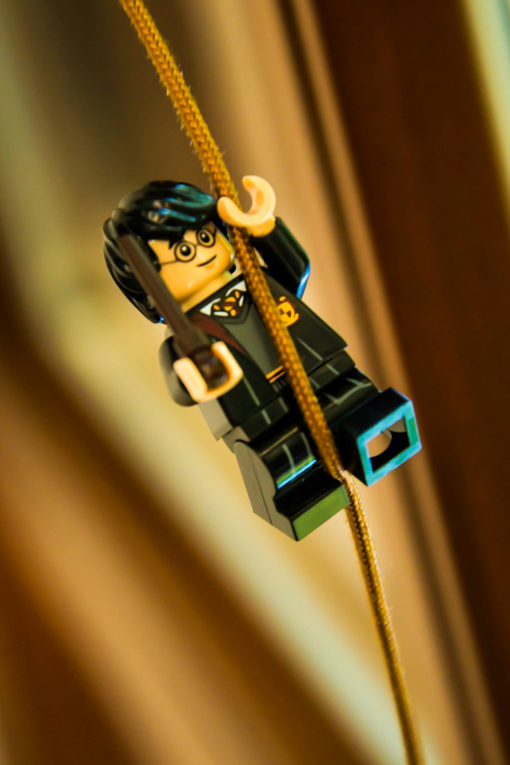 black and yellow lego minifig