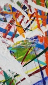 blue green and orange paper