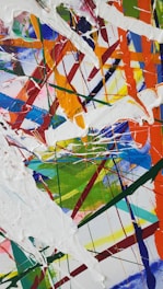 blue green and orange paper