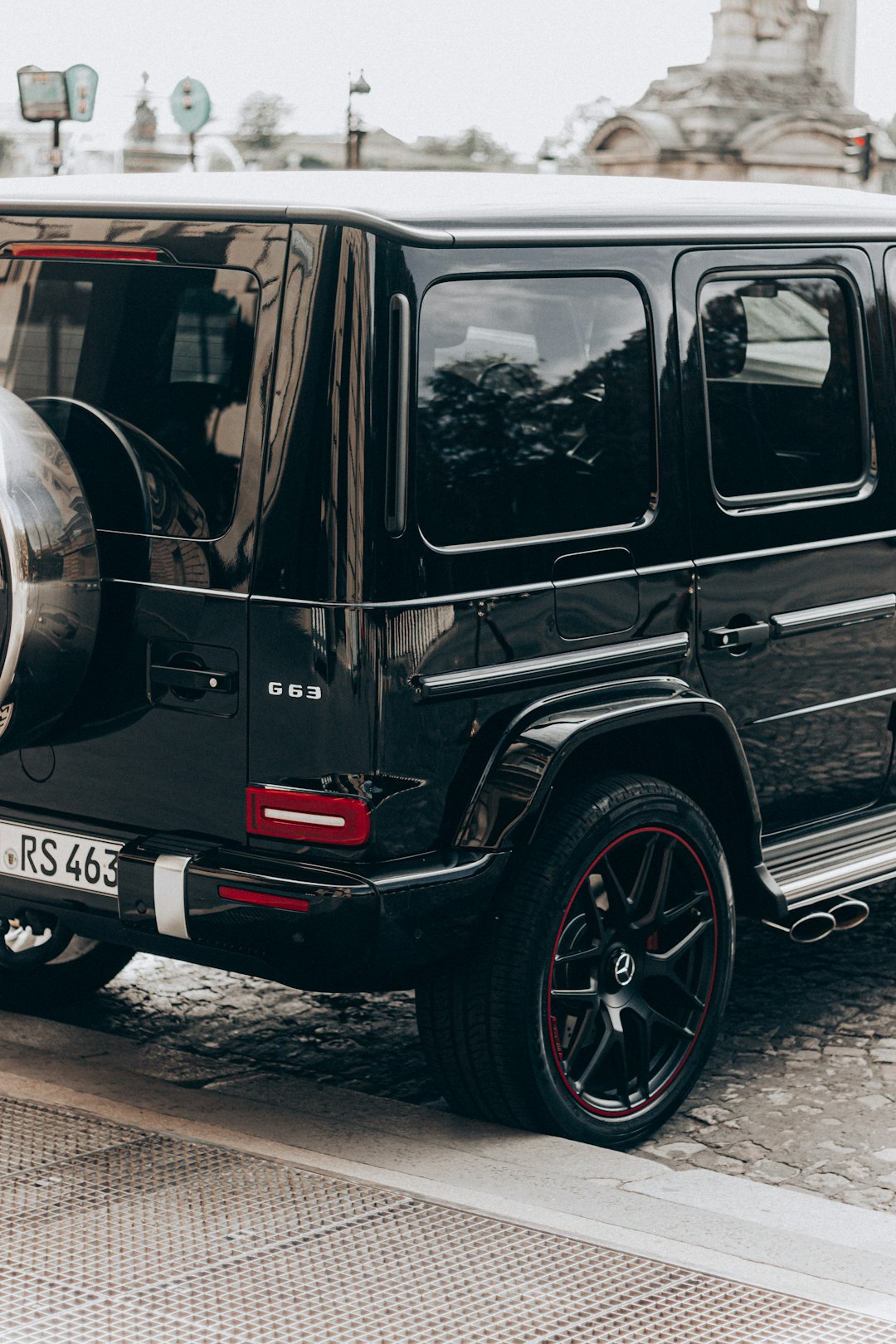 black and red vintage car