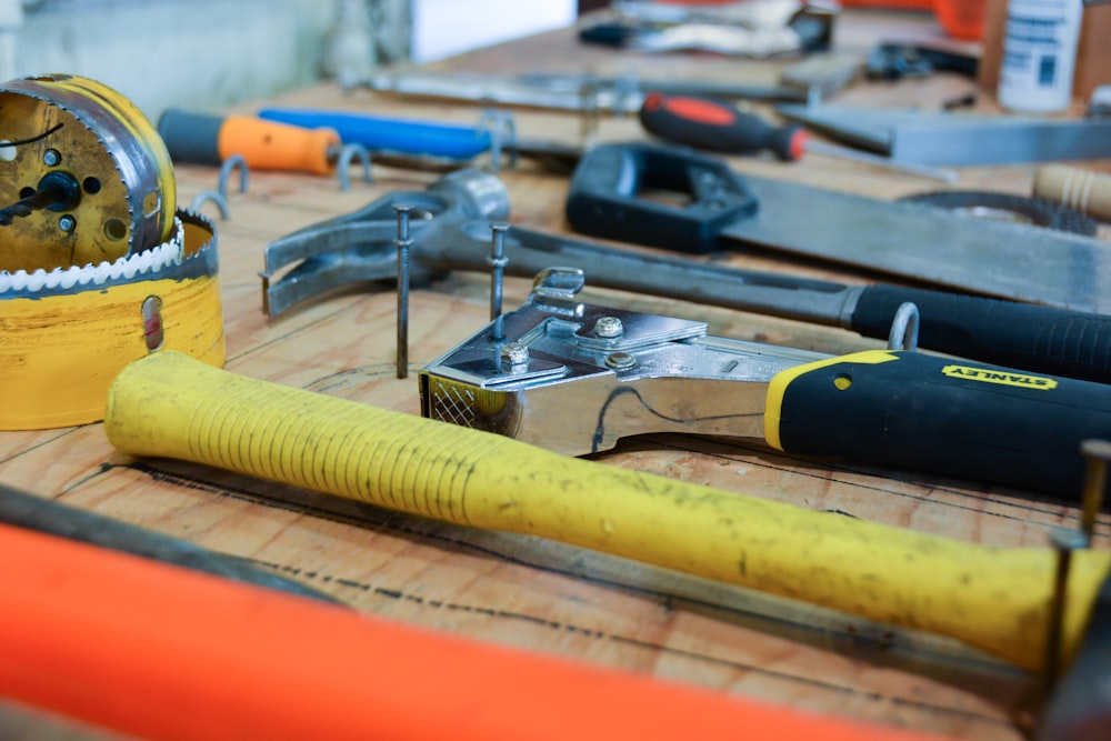 yellow and black power tool