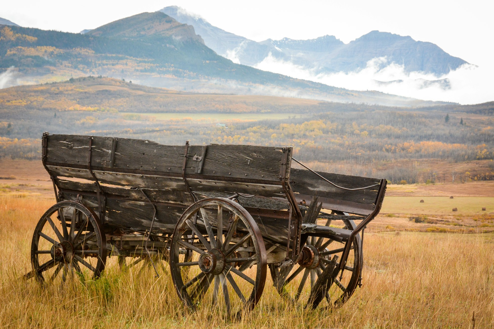 Old wagon on the Prairies