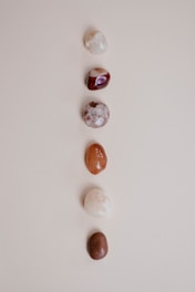white and brown round ornament