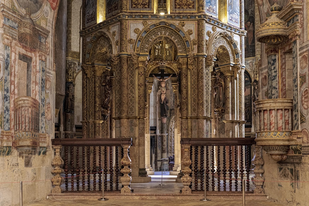 brown wooden benches inside cathedral