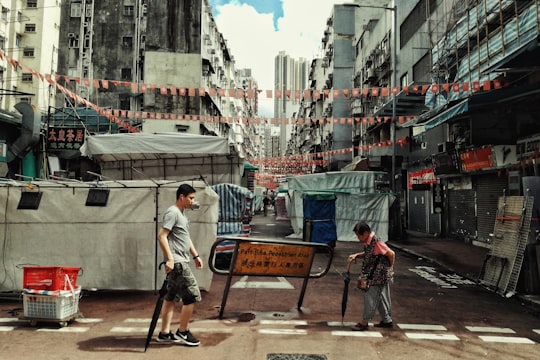 people walking on sidewalk during daytime in Mong Kok Hong Kong