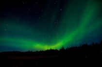 green aurora lights during night time