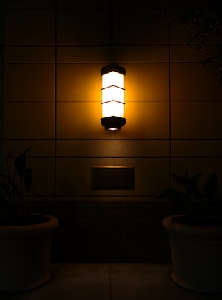 An elegant wall sconce illuminating a cozy living room.
