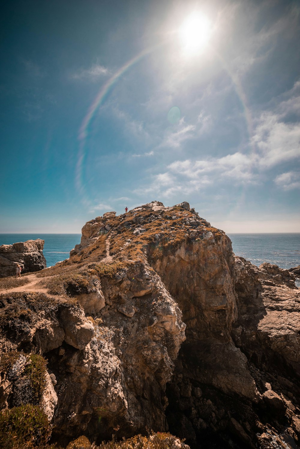 brown rock formation under blue sky and white clouds during daytime