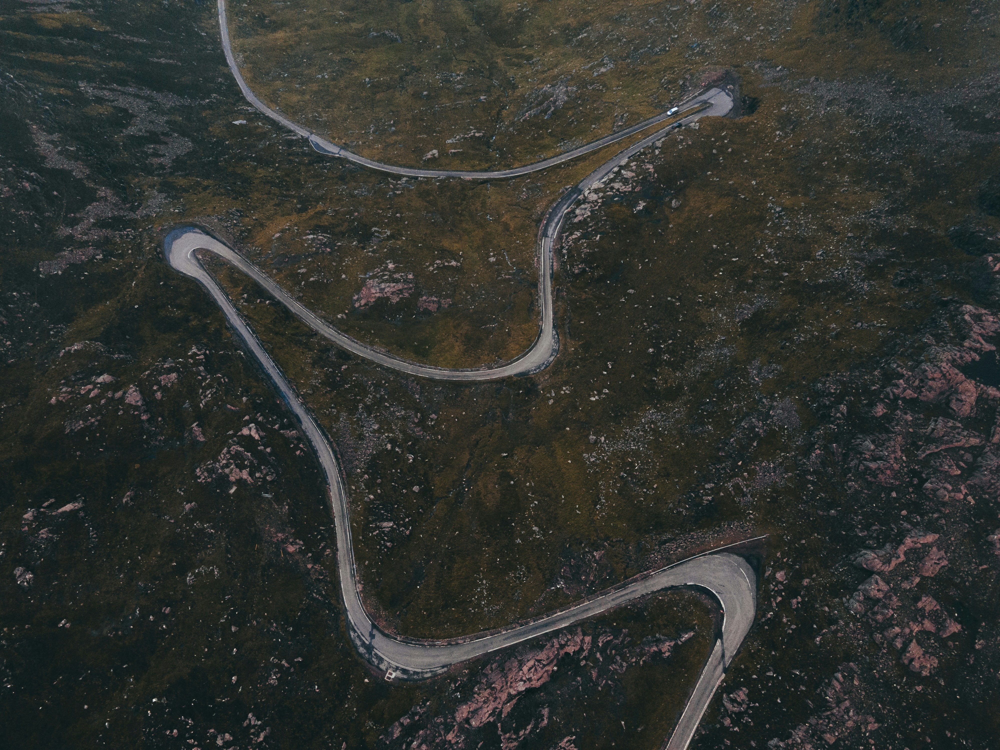 aerial view of road during daytime