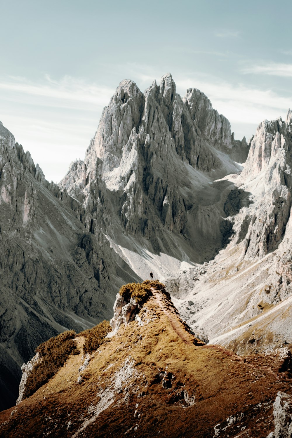 brown and gray rocky mountain under white cloudy sky during daytime