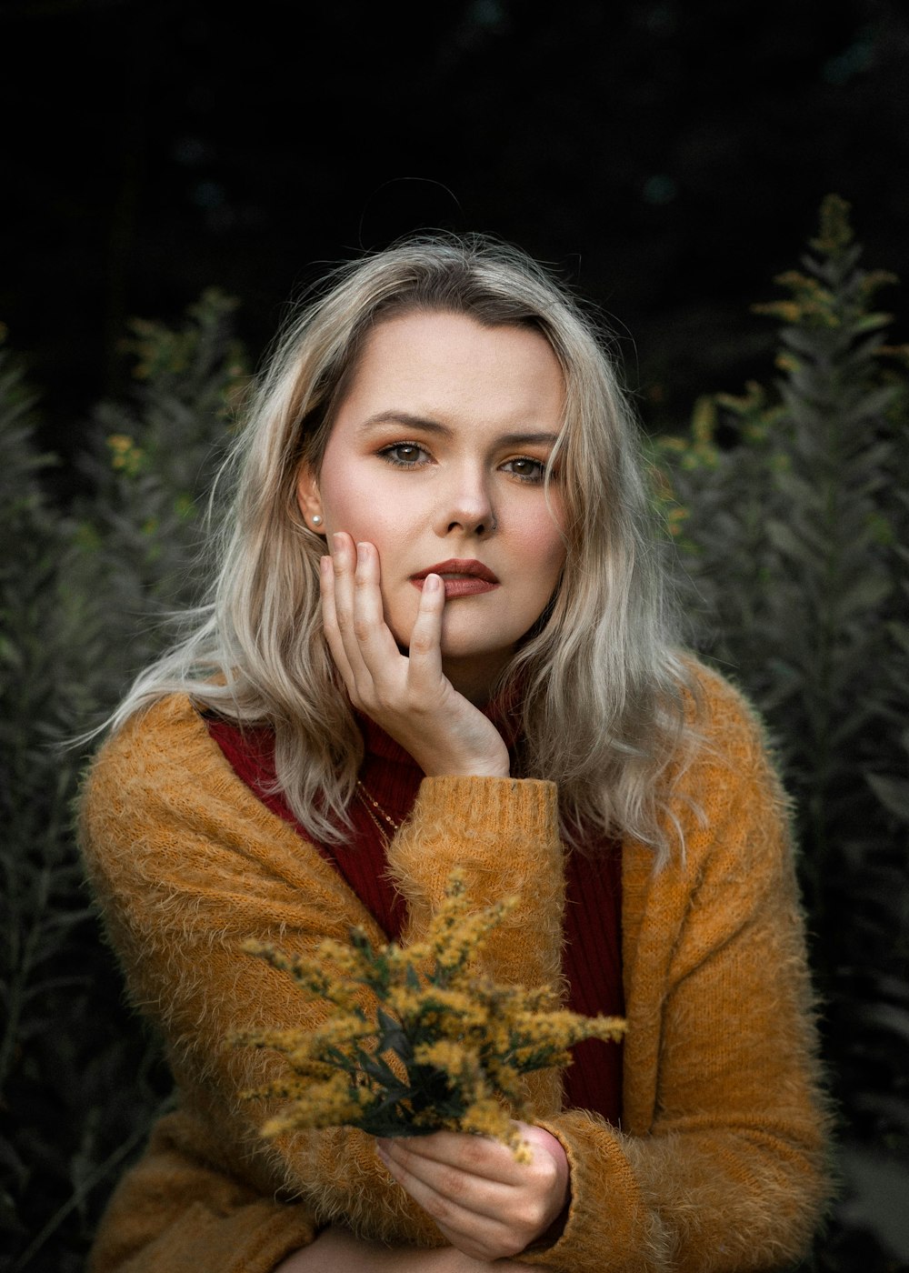 woman in brown fur coat