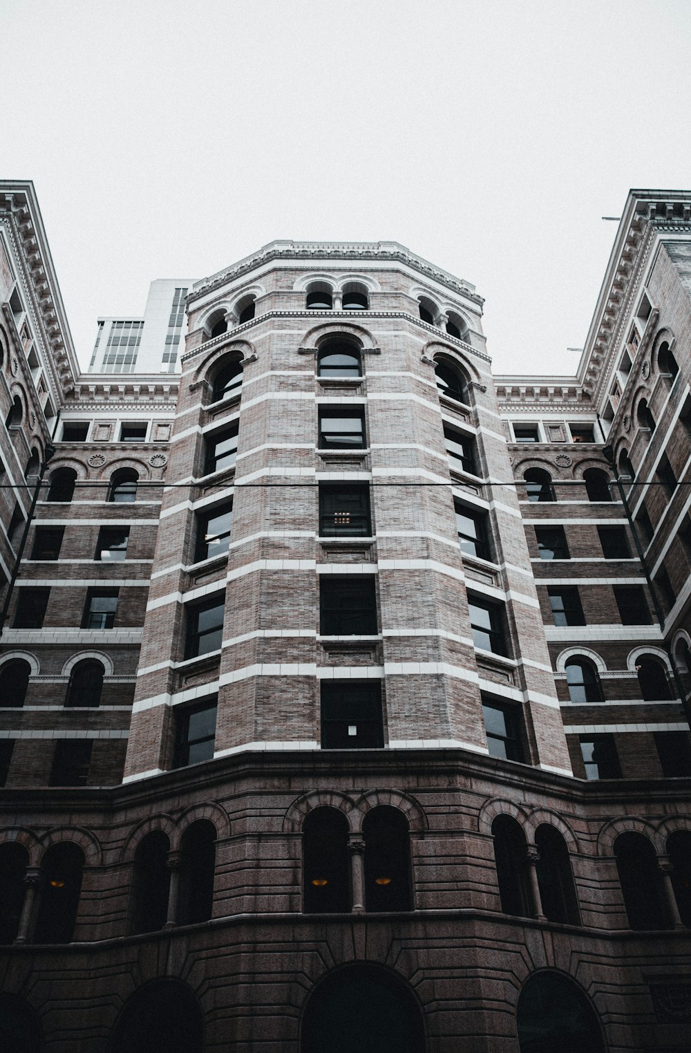 brown and white concrete building