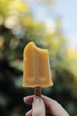 yellow ice cream in stick
