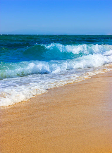 sea waves crashing on shore during daytime